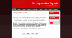 Desktop Screenshot of notts-squash.co.uk