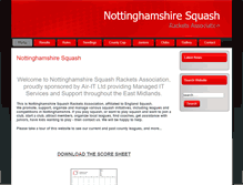 Tablet Screenshot of notts-squash.co.uk